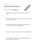 Measurement Word Problems