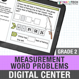 2nd Grade Digital Math Center Measurement Word Problems Di