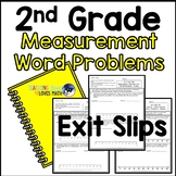 Measurement Word Problems Math Exit Slips 2nd Grade