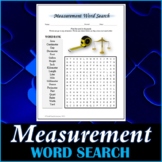 Measurement Word Search Puzzle