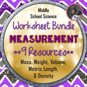 Preview of Science Measurement Worksheet BUNDLE