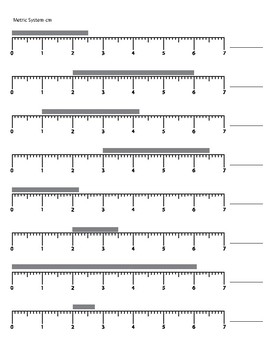 Measurement Worksheet Using the Ruler inches and centimeters by Tech Sheets