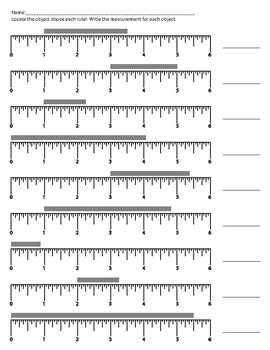 Measurement Worksheet Using the Ruler inches and centimeters by Tech Sheets