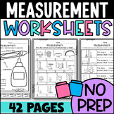 Measurement Worksheets: Non Standard First Grade Math Work