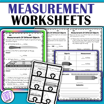 Measurement Worksheets: Inches, Feet, Centimeters, and Meters | TpT