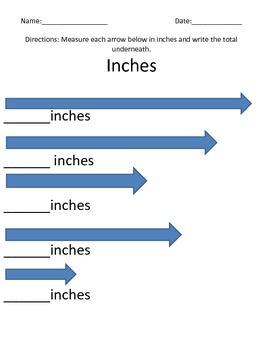 Measurement Worksheets Inches And Centimeters By Beth Sedor TpT