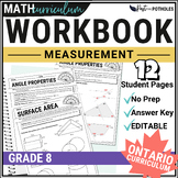 Metric Measurement Worksheets | Angles, Surface Area & Vol