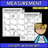Kindergarten Measurement Worksheets : Measure and Record :