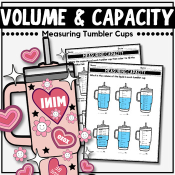 Preview of Measurement activity - Capacity Worksheet - Measuring Stanley Cup 3rd 5th grade