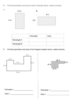 my homework lesson 9 area and perimeter