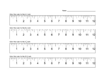 Measurement and Color to the Nearest Whole, Half, Quarter and Eighth Inch