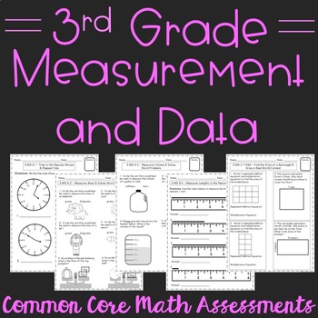 Preview of Measurement and Data 3rd Grade Common Core Assessments