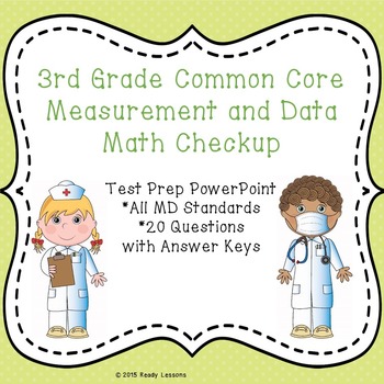 Preview of Measurement and Data 3rd Grade Math Test Prep End of the Year Review PowerPoint