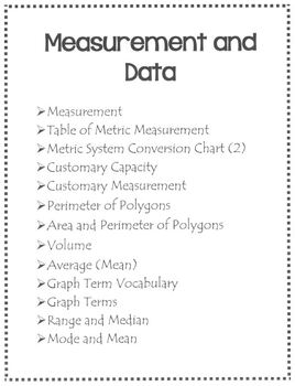 Preview of Measurement and Data