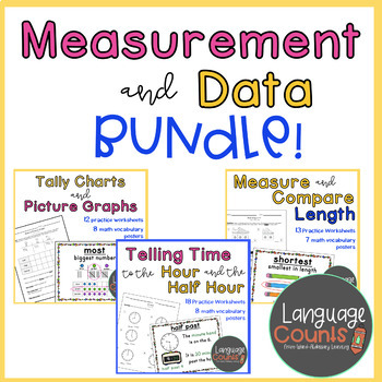 Preview of Distance Learning Measurement and Data Bundle- CCSS Grade 1