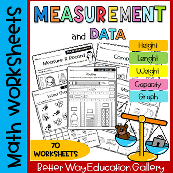 Preview of Measurement and Data Complete Kindergarten - Math Worksheets