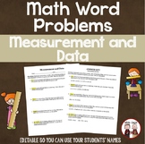 Measurement and Data Editable Word Problems
