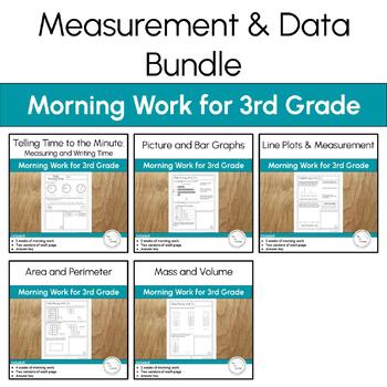 Preview of Measurement and Data Morning Work Bundle for 3rd Grade