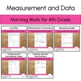 Measurement and Data Morning Work Bundle for 4th Grade