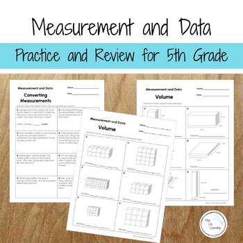 Preview of Measurement and Data Math Practice and Review for 5th Grade