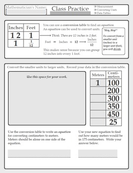 Preview of Measurement and Data Unit Conversions - Constructing Equations