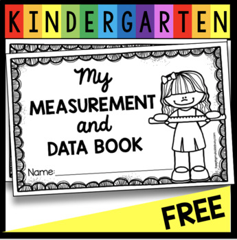 Preview of Measurement and Data Vocabulary Book - FREE - Kindergarten Math Center