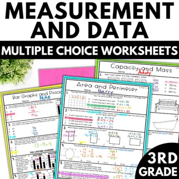 Preview of Measurement and Data Worksheets | 3rd Grade Math Worksheets