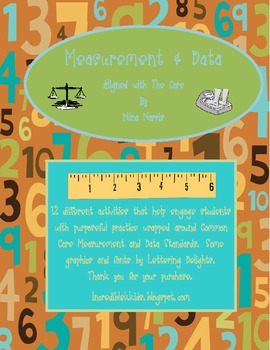 Preview of Measurement and Data - aligned with CC - math stations
