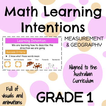 Preview of Measurement and Geography | Visual Learning Intentions PowerPoint | Grade 1