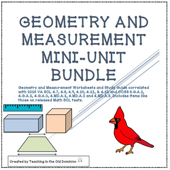 Preview of Measurement and Geometry Mini-Units BUNDLE