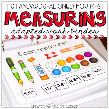 Preview of Measurement and Graphing Adapted Work Binder®
