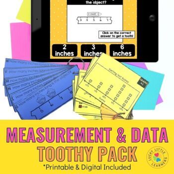 Preview of Measurement and Graphing Toothy® Pack | Printable and Digital Games