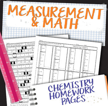 Preview of Measurement and Math for Chemistry Homework Unit Bundle