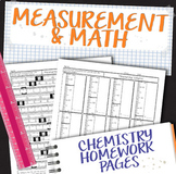 Measurement and Math for Chemistry Homework Unit Bundle