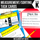 Measurement and Sorting Task Cards Kindergarten Math Centers