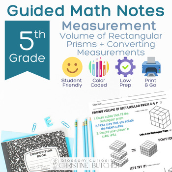 Preview of Measurement and Volume Guided Math Notes