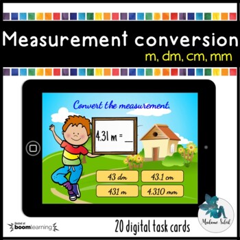 Preview of Measurement conversion Boom cards Distance learning