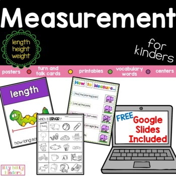 Preview of Measurement, Length, Height, Weight, Printable and Bonus GOOGLE SLIDES™