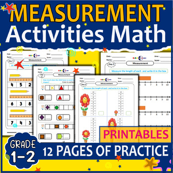 Preview of Measurement Activities_Math math practice worksheets grade 1-2