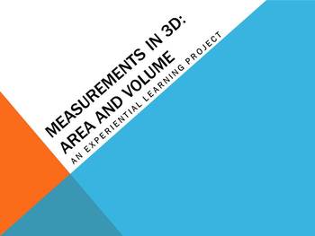 Preview of Measurement in 3D!: Area and Volume