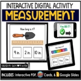 Measurement in Inches Digital Task Cards | Math Boom Cards