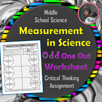 Preview of Measurement in Science Odd One Out Worksheet Volume 1