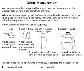 measurement of mass and capacity 3rd grade worksheets individualized math