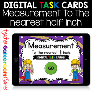 Preview of Measurement to the Half Inch Digital Task Cards