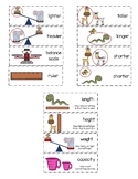 Measurement vocabulary cards