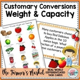 Customary Conversions Measurement Task Cards | Capacity an