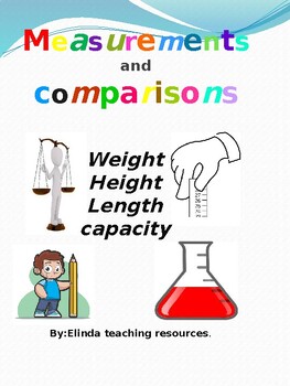 Preview of Measurements Comparisons Printable Worksheets.