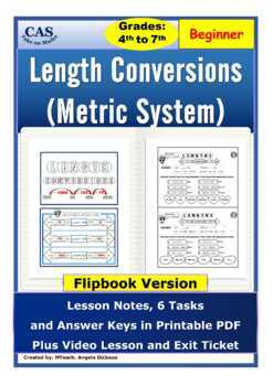 Preview of Measurements - Length Conversions - Metric System - Activities with Exit Ticket