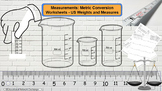 Measurements: Metric Conversion Worksheets - US Weights an