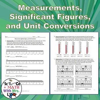 Preview of Measurements, Significant Figures, and Unit Conversions: Great Substitute Plan